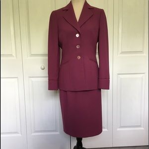 Kasper Dusty Rose Classic Cut 2-piece Suit Size 4
